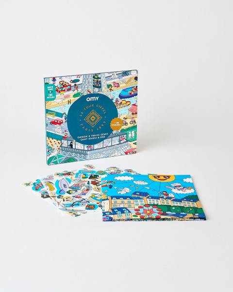 Kids Poster and Stickers OMY - Boutique tour Eiffel