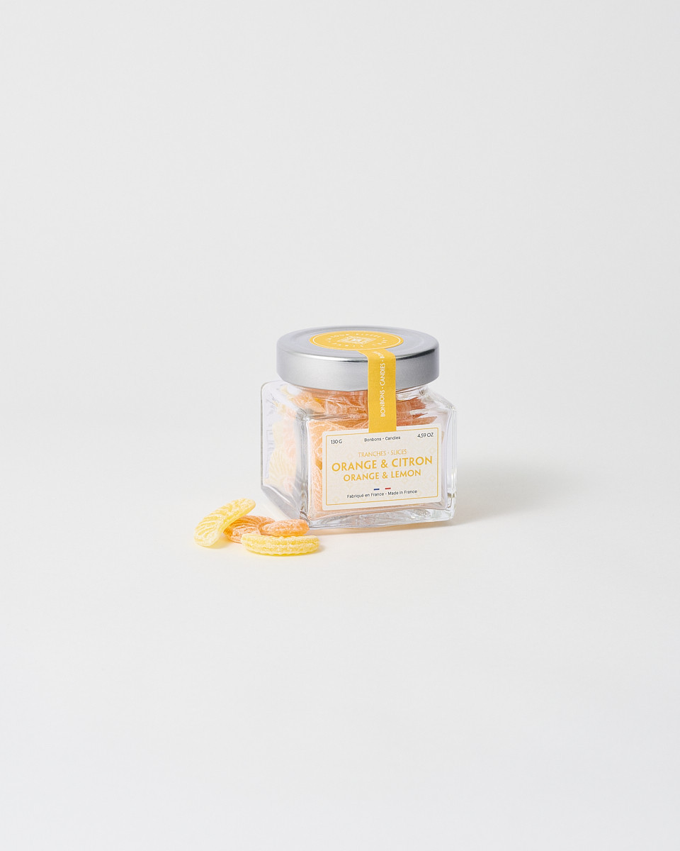 Pot de Bonbons 130g Orange Citron - Boutique tour Eiffel