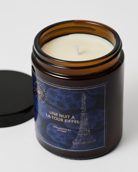 140g Night Candle Bergamot, Vetiver - Official Eiffel Tower Shop