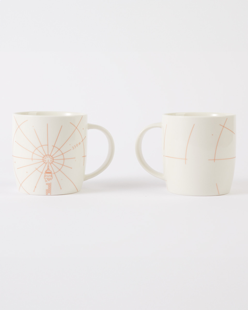 Mug blanc et cuivre tour Eiffel collection 330 Mètres
